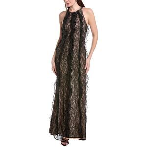 Sans Faff Womens  Lace Evening Dress, Black